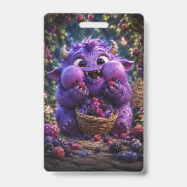 Crachá Arte de Monstro Fofo Bandido de Frutas Fantasia Fl