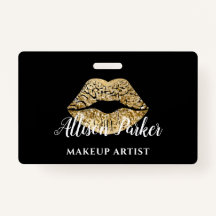 Artista de maquiagem de Lábios Dourados pretos