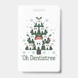 Crachá Árvore de Natal Dentista Dental Oh Dentistree Dent