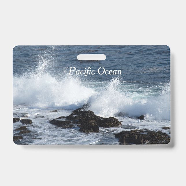 Crachá As ondas do Oceano Pacífico (Frente)