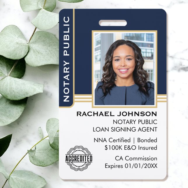 Crachá Assinante de empréstimo público notário ID do agen (Criador carregado)