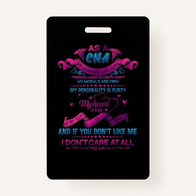 Crachá Assistente de Enfermeiro CNA (Frente)