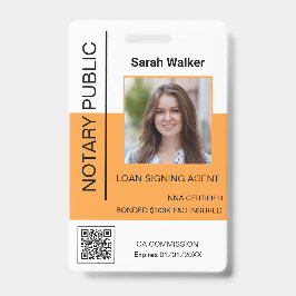 Crachá Assistente de foto do cartório de identificação pú