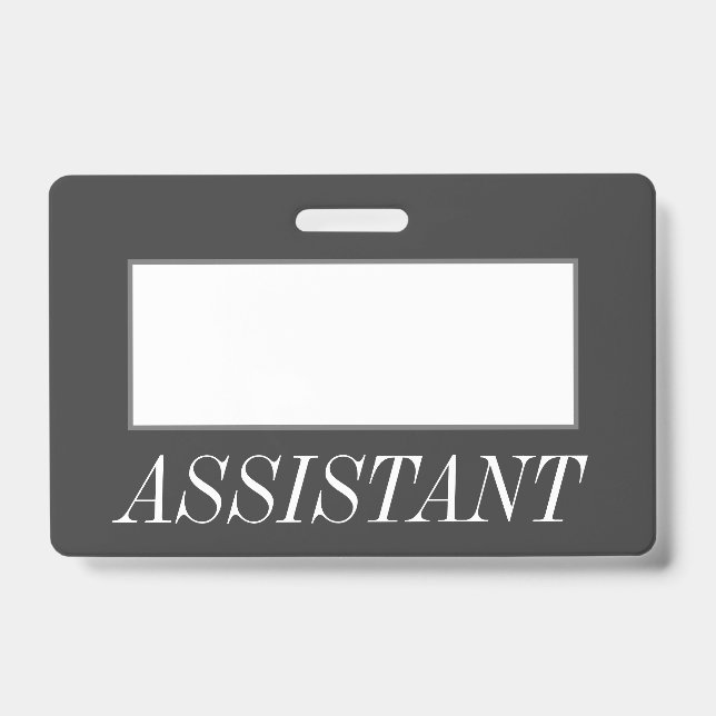 Crachá "ASSISTENTE" Glamouroso e luxuoso (Frente)