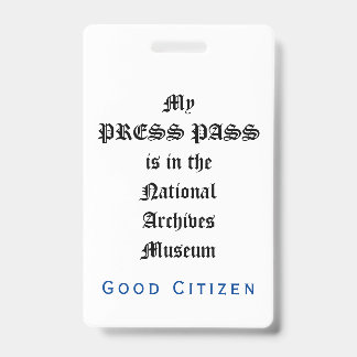 Crachá Auditoria de Alteração 1rua - My Press Pass