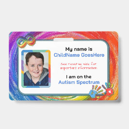 Crachá Autism Assistance Identification Card