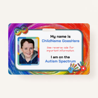 Crachá Autism Assistance Identification Card