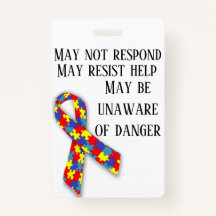 Crachá autista com pátio