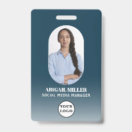 Crachá Azul de Arca de Gradação de Fotografias Per