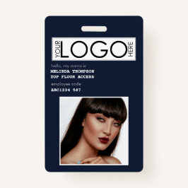 Crachá Azul de identificação da empresa fotográfica ID do
