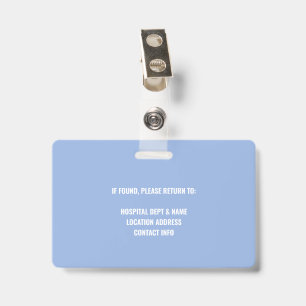 Crachá Azul Personalizado de Enfermeira Médico Equ