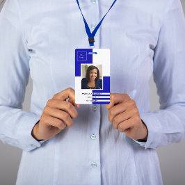 Crachá Azul real foto de perfil branco empresarial corpor