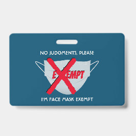 Crachá Azul Teal | EXCETO MÁSCARA FACIAL