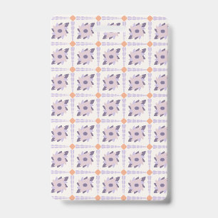 Crachá Azulejo decorativo colorido roxo pastel