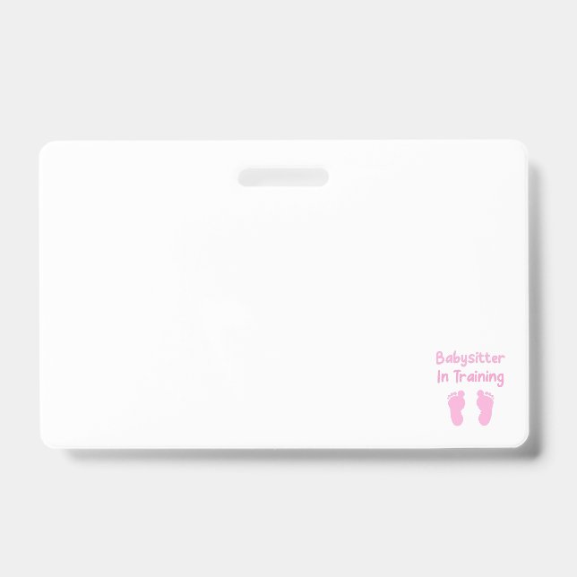 Crachá Babá No Treinamento (Frente)