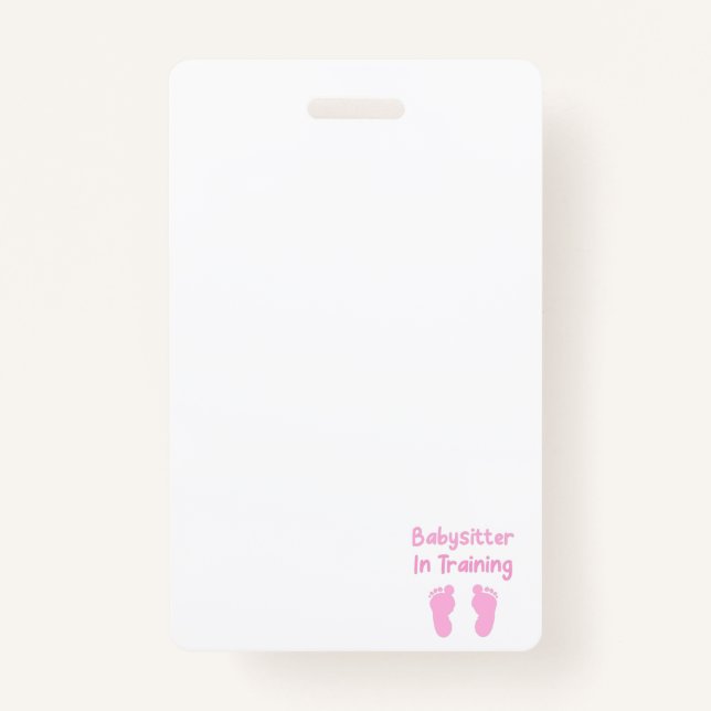 Crachá Babá No Treinamento (Frente)