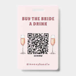 Crachá Bachelorette Comprar A Noiva A Beba Código QR