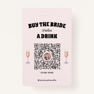 Crachá Bachelorette Comprar A Noiva A Beba Código QR