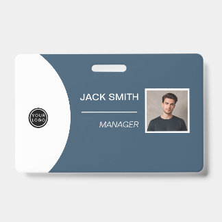 Crachá Badge Photo of the employee's person, Code bar, Lo