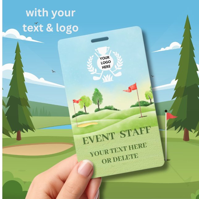 Crachá badge with logo golf theme (Criador carregado)
