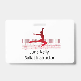 Crachá Bailarino de balé em um teclado