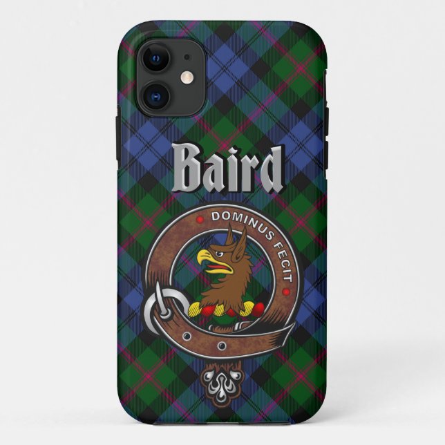 Crachá Baird Clan e Capa de telefone Tartan (Verso)