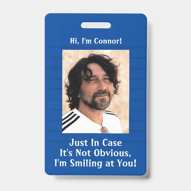 Crachá Bandas Azuis Caso meu sorriso não seja óbvio (Frente)
