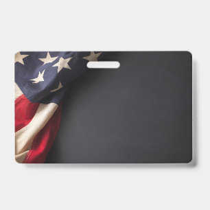 Crachá Bandeira Americana em um Quadro