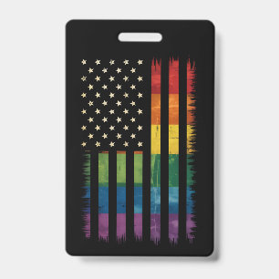 Crachá Bandeira americana EUA Arco-íris Orgulho Gay Lésbi