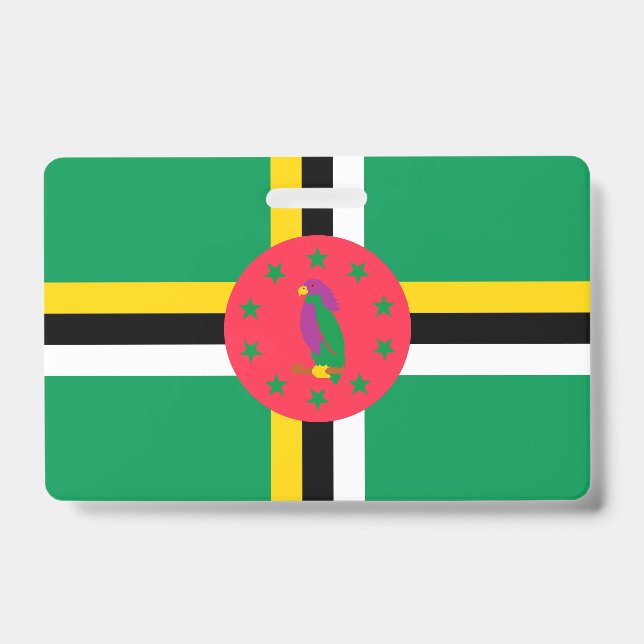 Crachá bandeira da Dominica (Frente)