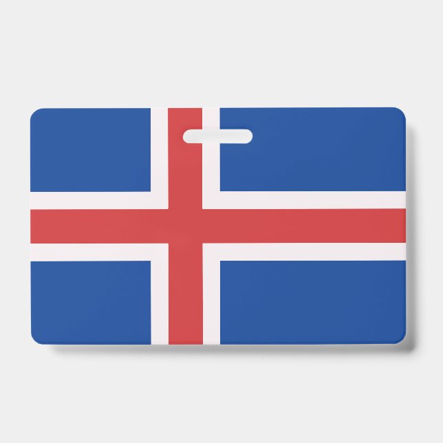 Crachá Bandeira da Islândia (Frente)