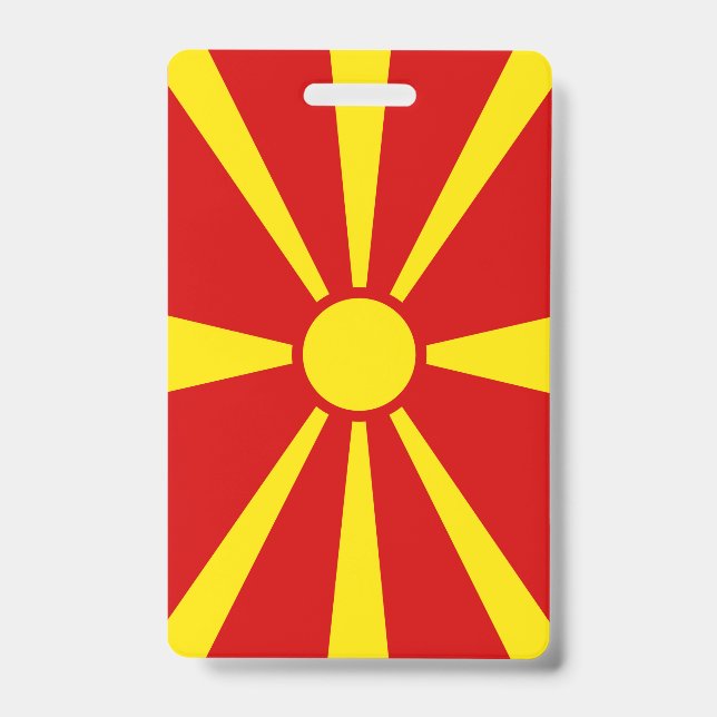 Crachá Bandeira da Macedônia do Norte (Frente)