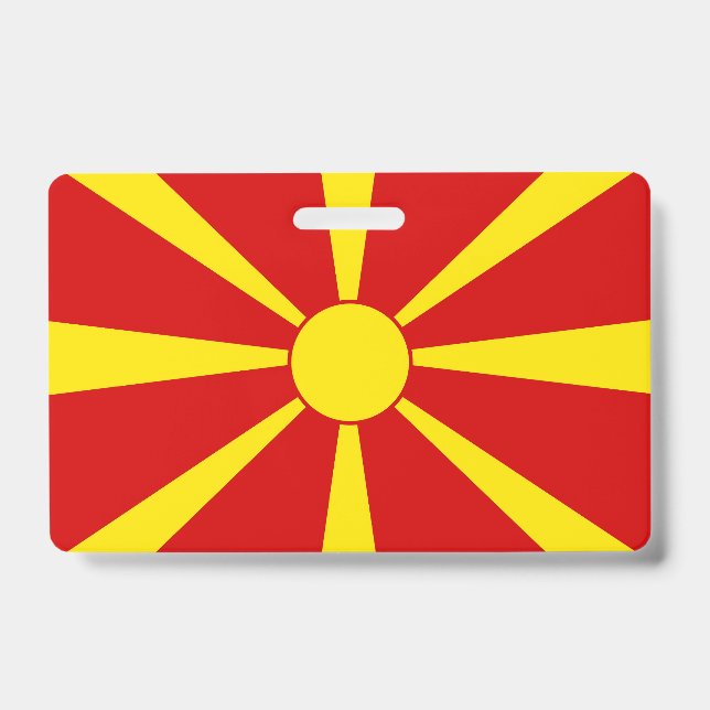 Crachá Bandeira da Macedônia do Norte (Frente)