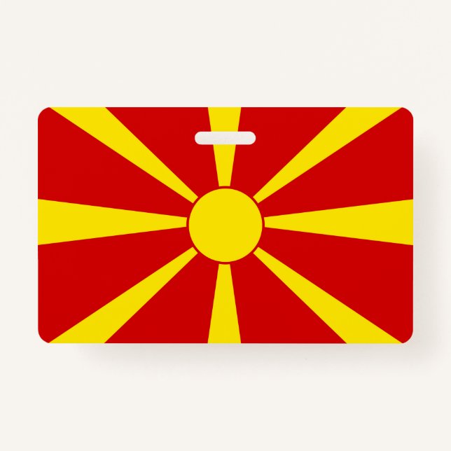 Crachá Bandeira da Macedônia do Norte (Frente)