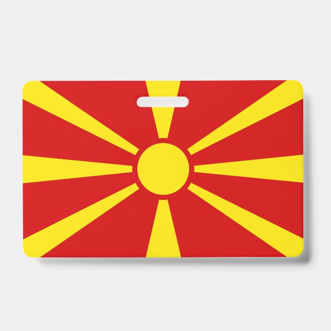 Crachá Bandeira da Macedônia do Norte (Frente)