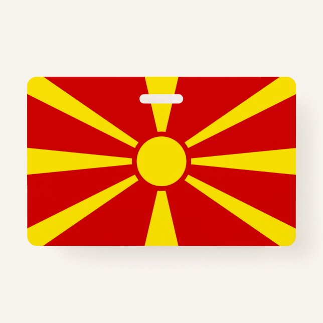 Crachá Bandeira da Macedônia do Norte (Frente)