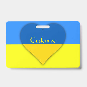 Crachá Bandeira da Ucrânia Azul Amarelo Thunder_Cove