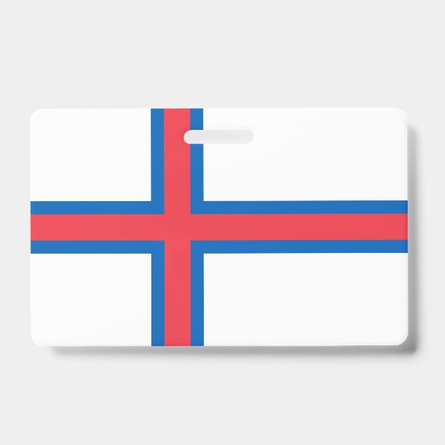 Crachá Bandeira das Ilhas Faroé (Frente)