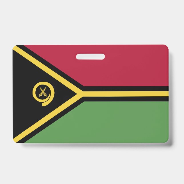 Crachá Bandeira de Vanuatu (Frente)