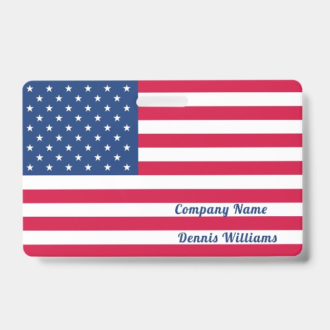 Crachá Bandeira dos EUA / Americana | Personalizada (Frente)