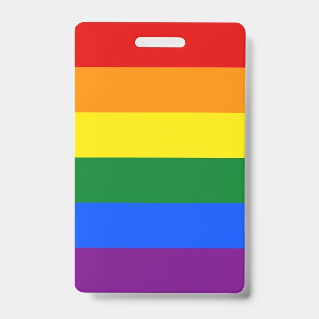Crachá Bandeira LGBT Arco-íris da Pride Gay (Frente)