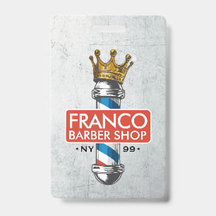 Crachá Barber Hair Compra Rei Coroa Barbeiro Par Salão