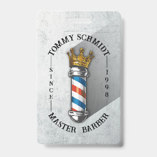 Crachá Barber Hair Compra Rei Coroa Barbeiro Par Salão