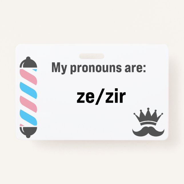 Crachá BBS Pronouns Zi/Zir (Frente)
