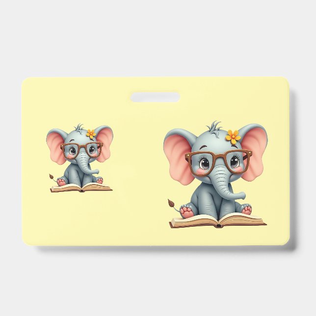 Crachá Bebê Elefante Sábio (Frente)