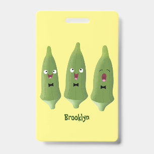 Crachá Bela caricatura de okra