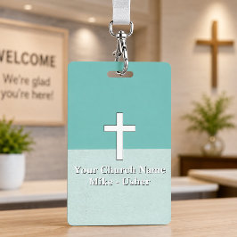 Crachá Bem-vindo Recepcionista da Igreja Cristã Vertical
