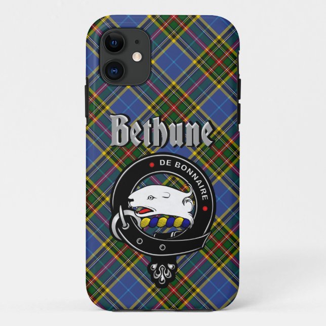 Crachá Bethune Clan e Capa de telefone Tartan (Verso)