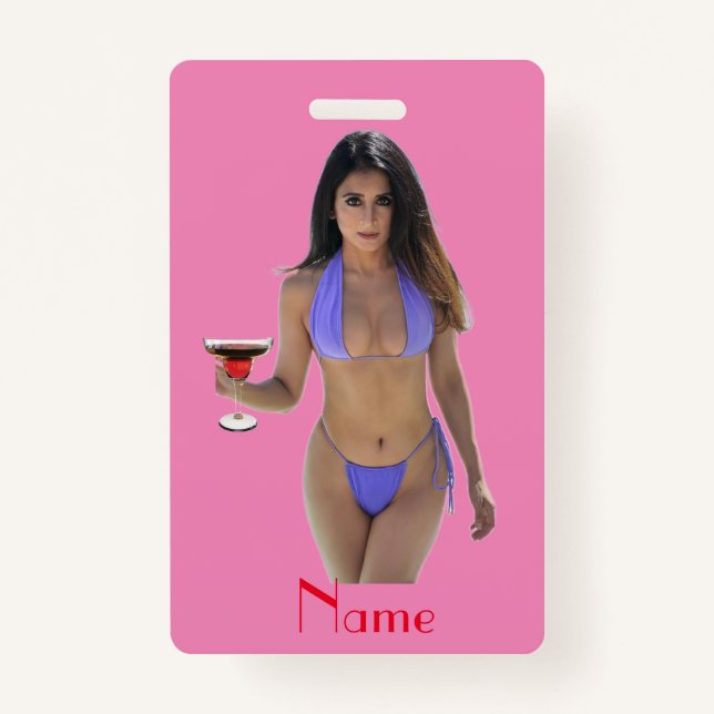 Crachá Bikini Bikini - Boca-Boca de Cabeça Negra (Frente)