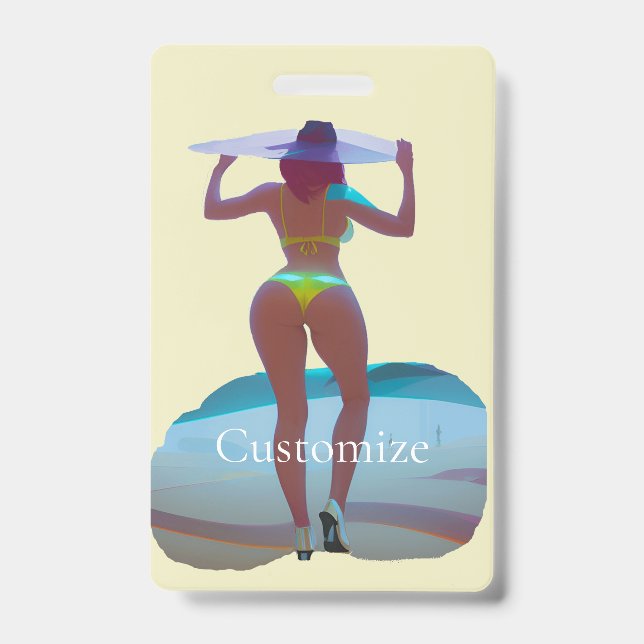 Crachá Bikini Booty Beach Girl Thunder_Cove (Frente)